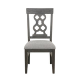 Arasina Distressed Dark Pewter Dining Side Chair (Set of 2) - Ornate Home