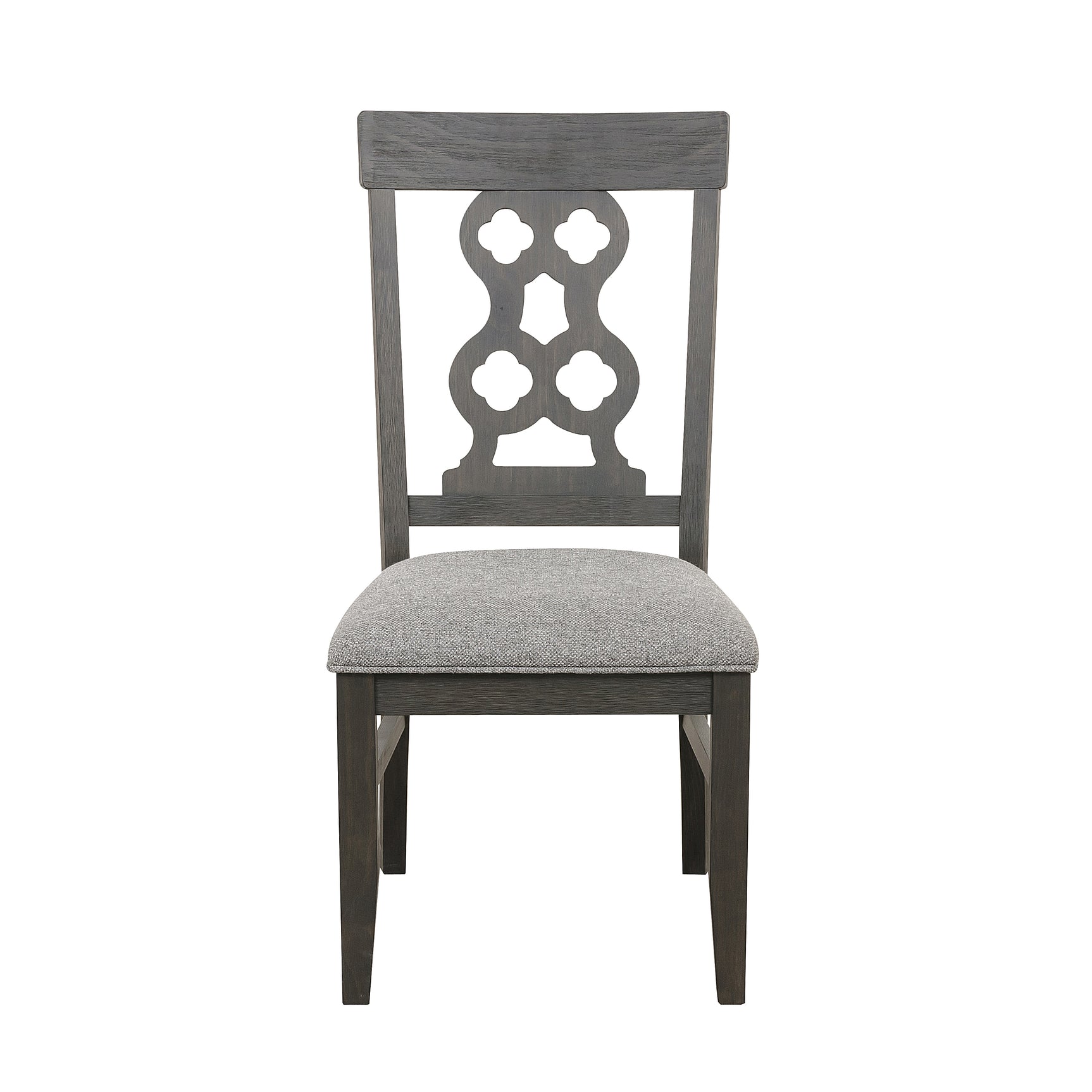 Arasina Distressed Dark Pewter Dining Side Chair (Set of 2) - Ornate Home