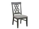 Arasina Distressed Dark Pewter Dining Side Chair (Set of 2) - Ornate Home