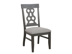 Arasina Distressed Dark Pewter Dining Side Chair (Set of 2) - Ornate Home