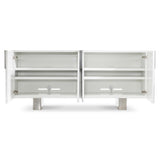 Araya Entertainment Gray/Silver Credenza - Ornate Home