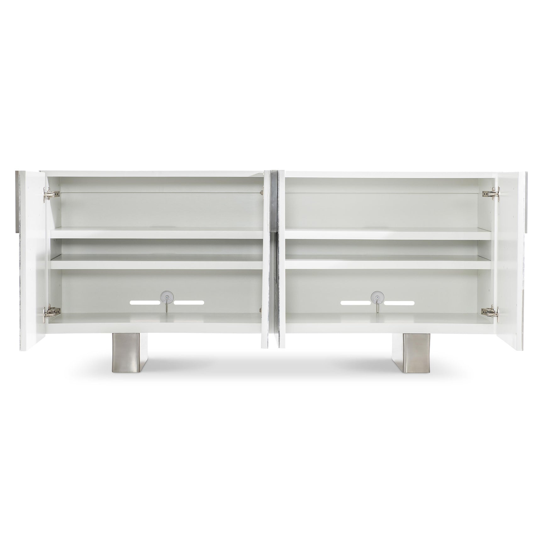 Araya Entertainment Gray/Silver Credenza - Ornate Home