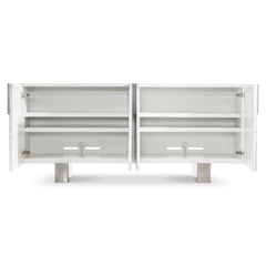 Araya Entertainment Gray/Silver Credenza - Ornate Home