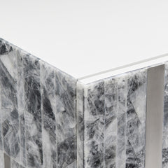 Araya Entertainment Gray/Silver Credenza - Ornate Home