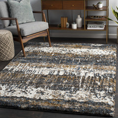 Arboles Abstract Lined Plush Area Rug - Ornate Home