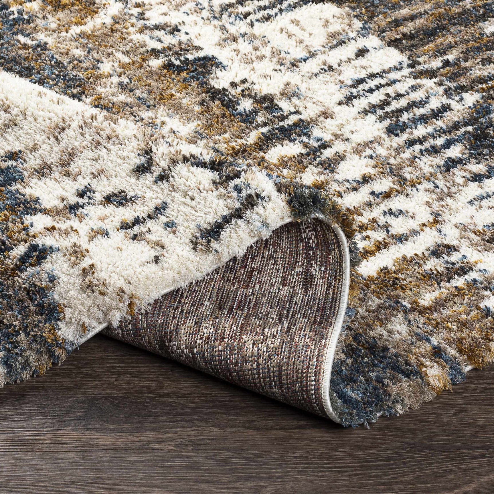 Arboles Abstract Lined Plush Area Rug - Ornate Home