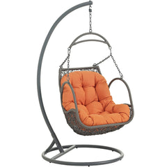 Arbor Orange Outdoor Patio Wood Swing Chair - Ornate Home