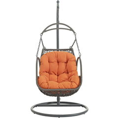 Arbor Orange Outdoor Patio Wood Swing Chair - Ornate Home