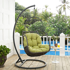 Arbor Peridot Outdoor Patio Wood Swing Chair - Ornate Home