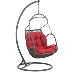 Arbor Red Outdoor Patio Wood Swing Chair - Ornate Home