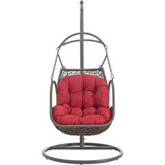 Arbor Red Outdoor Patio Wood Swing Chair - Ornate Home