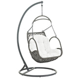 Arbor White Outdoor Patio Wood Swing Chair - Ornate Home