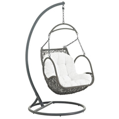 Arbor White Outdoor Patio Wood Swing Chair - Ornate Home