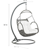 Arbor White Outdoor Patio Wood Swing Chair - Ornate Home