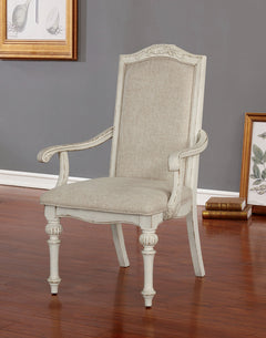 Arcadia Antique White 7 Pc. Dining Room Set - Ornate Home