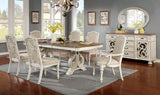 Arcadia Antique White 9 Pc. Dining Room Set - Ornate Home