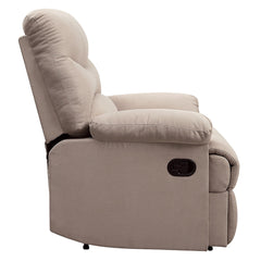 Arcadia Beige Woven Fabric Motion Recliner - Ornate Home