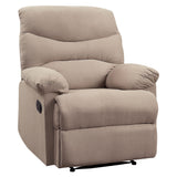Arcadia Beige Woven Fabric Motion Recliner - Ornate Home