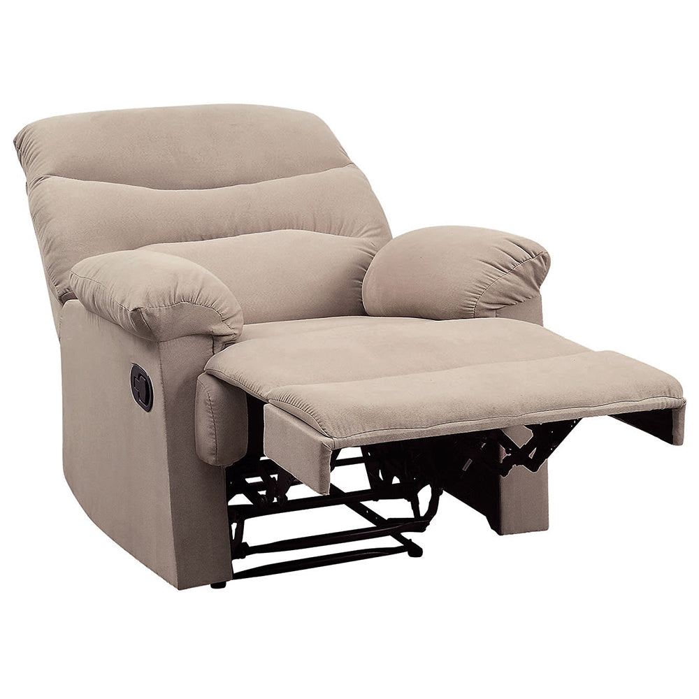Arcadia Beige Woven Fabric Recliner (Motion) - Ornate Home