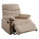 Arcadia Beige Woven Fabric Recliner (Motion) - Ornate Home
