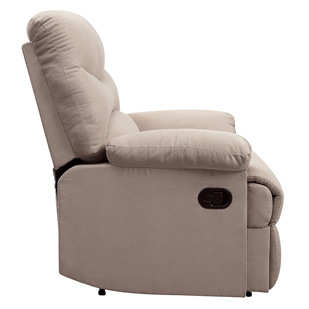 Arcadia Beige Woven Fabric Recliner (Motion) - Ornate Home