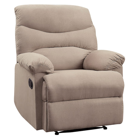 Arcadia Beige Woven Fabric Recliner (Motion) - Ornate Home