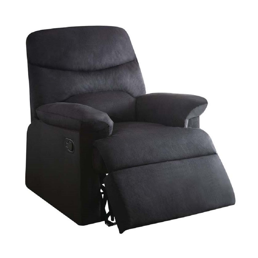 Arcadia Black Woven Fabric Motion Recliner - Ornate Home