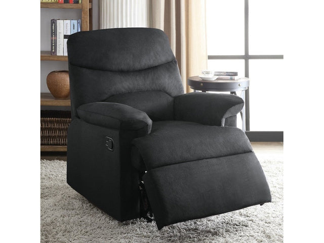 Arcadia Black Woven Fabric Motion Recliner - Ornate Home