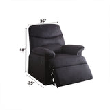 Arcadia Black Woven Fabric Recliner (Motion) - Ornate Home