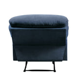 Arcadia Blue Woven Fabric Recliner (Motion) - Ornate Home