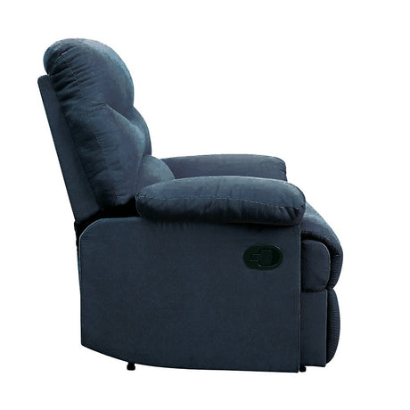 Arcadia Blue Woven Fabric Recliner (Motion) - Ornate Home