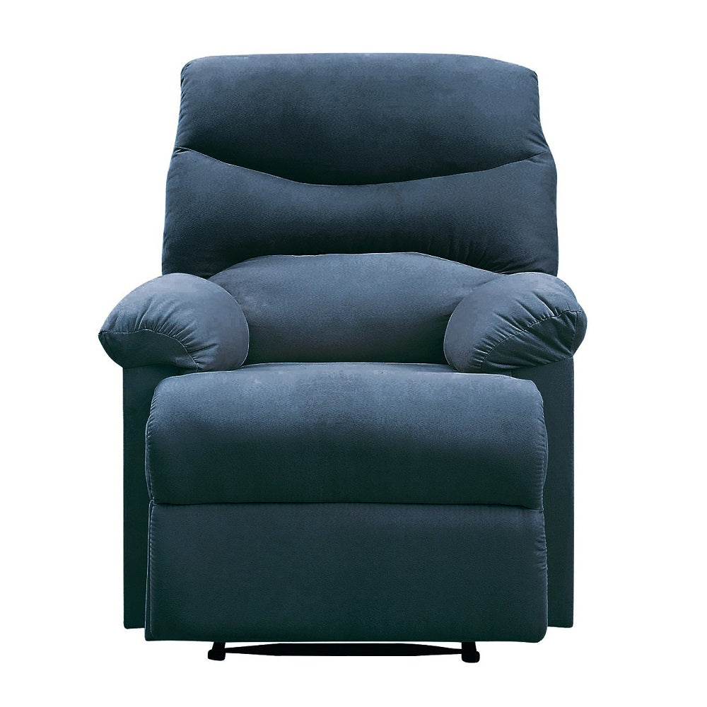 Arcadia Blue Woven Fabric Recliner (Motion) - Ornate Home