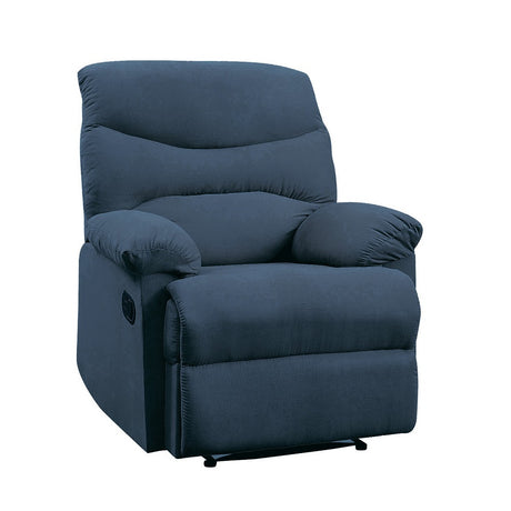 Arcadia Blue Woven Fabric Recliner (Motion) - Ornate Home