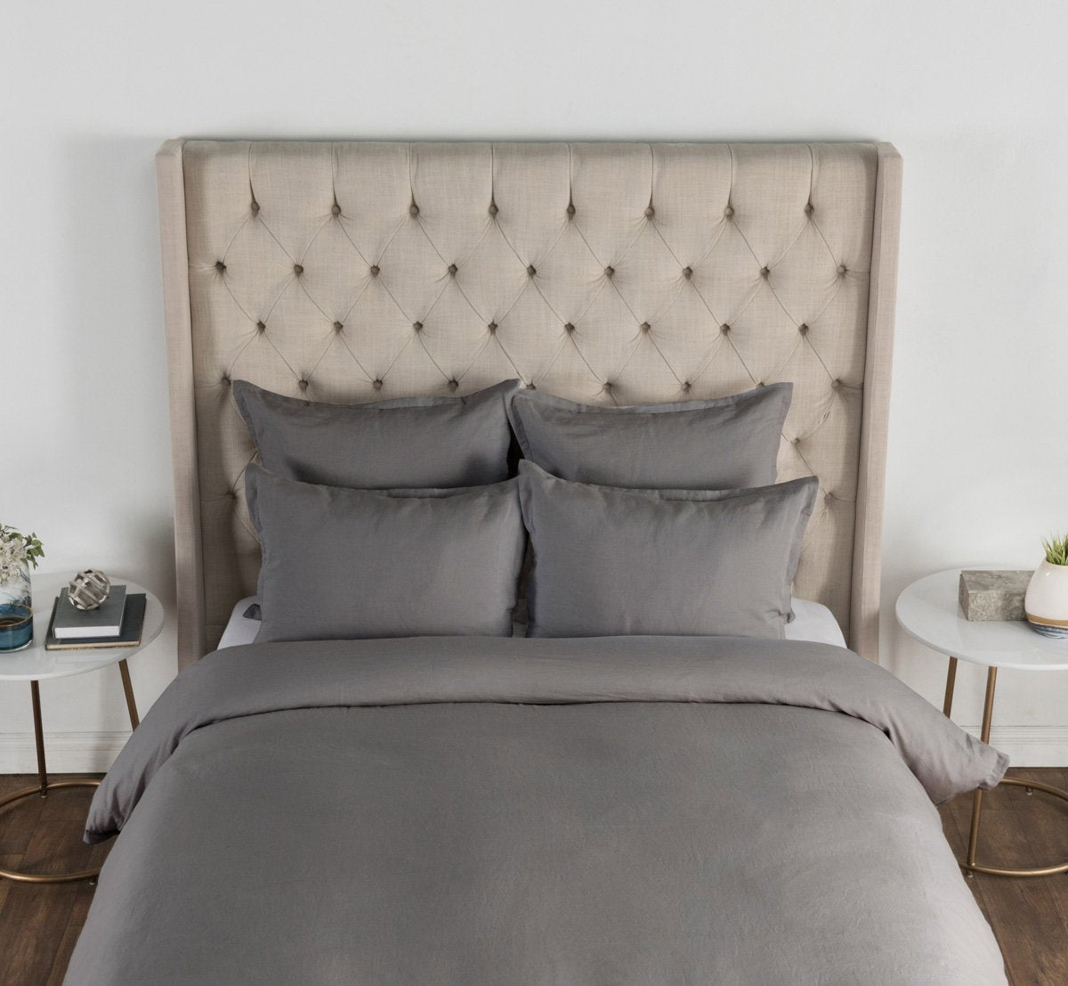 Arcadia Charcoal Duvet Cover - Ornate Home