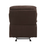Arcadia Chocolate Microfiber Recliner (Motion) - Ornate Home