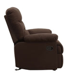 Arcadia Chocolate Microfiber Recliner (Motion) - Ornate Home