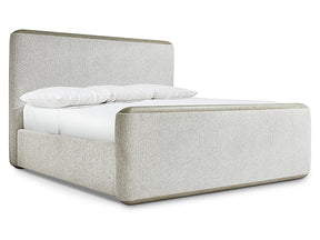 Arcadia Clay/White/Cream Panel King Bed - Ornate Home