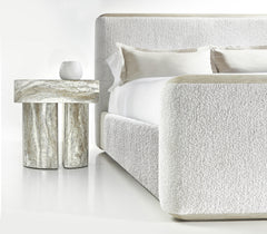 Arcadia Clay/White/Cream Panel King Bed - Ornate Home
