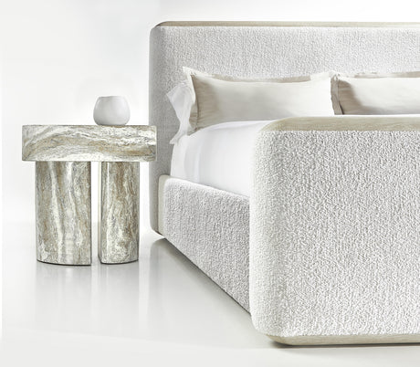 Arcadia Clay/White/Cream Panel King Bed - Ornate Home