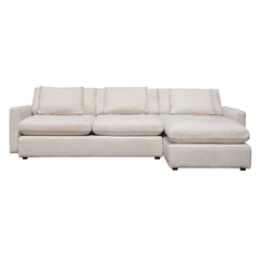 Arcadia Cream 2pc Reversible Chaise Sectional - Ornate Home