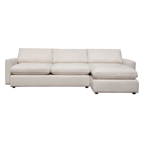 Arcadia Cream 2pc Reversible Chaise Sectional - Ornate Home