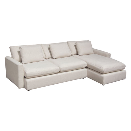 Arcadia Cream 2pc Reversible Chaise Sectional - Ornate Home