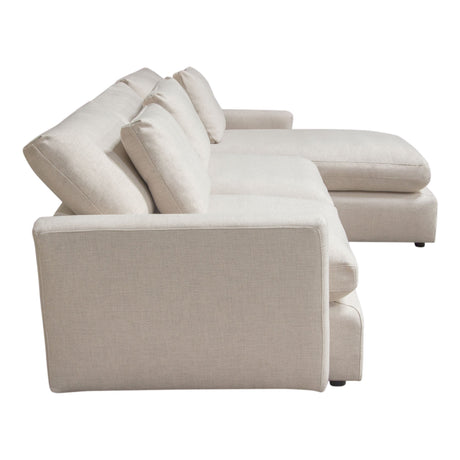 Arcadia Cream 2pc Reversible Chaise Sectional - Ornate Home