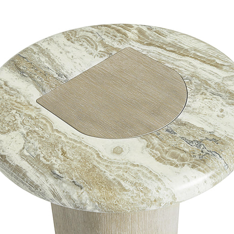 Arcadia Kalta Faux Stone/Clay Accent Table - Ornate Home