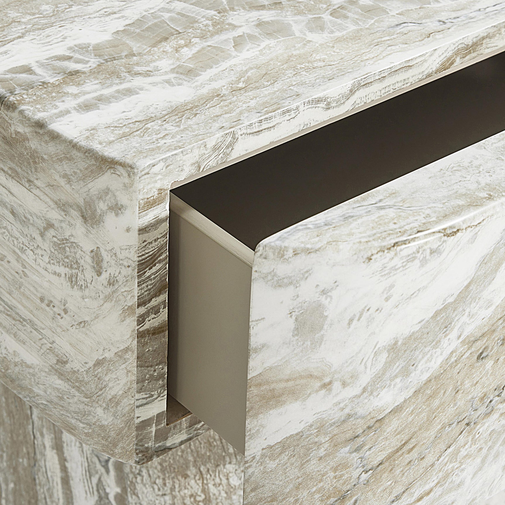 Arcadia Kalta Faux Stone Nightstand - Ornate Home