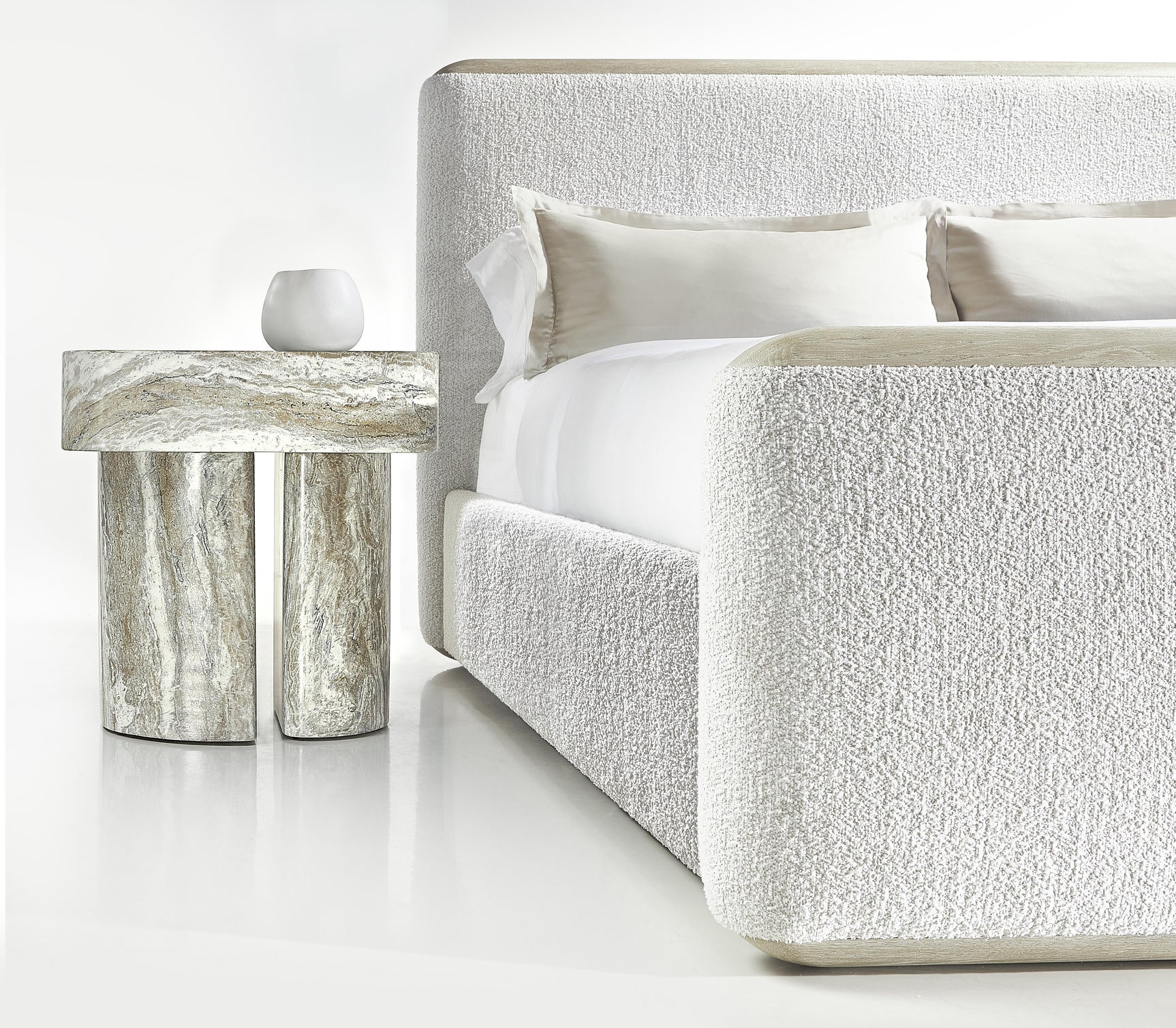 Arcadia Kalta Faux Stone Nightstand - Ornate Home