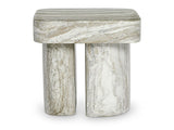 Arcadia Kalta Faux Stone Side Table - Ornate Home