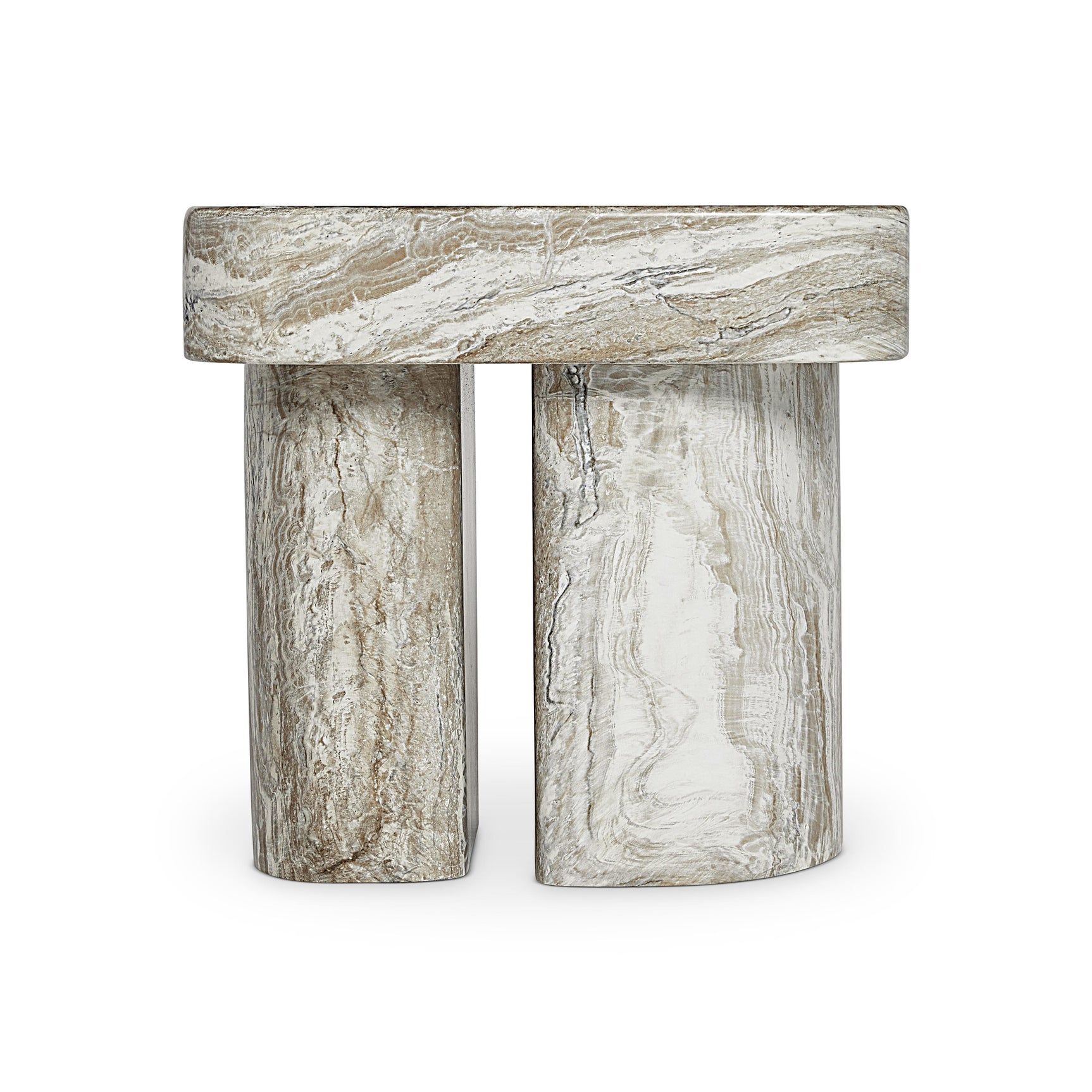 Arcadia Kalta Faux Stone Side Table - Ornate Home