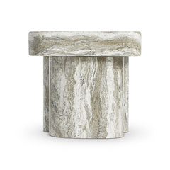 Arcadia Kalta Faux Stone Side Table - Ornate Home