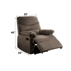 Arcadia Light Brown Woven Fabric Motion Recliner - Ornate Home